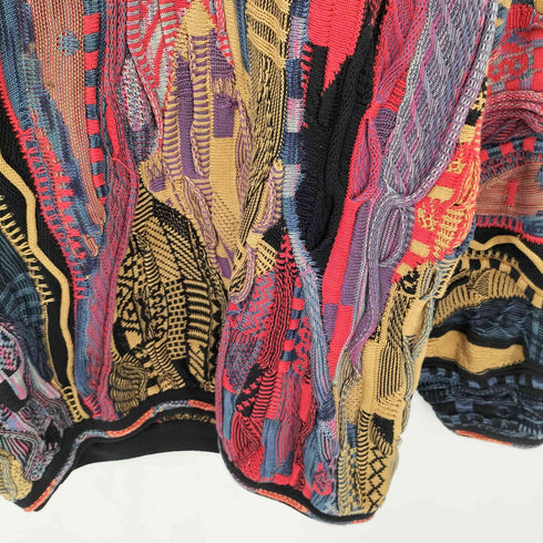 ツンドラ tundra 90s カナダ製 総柄 クルーネック 3Dニット メンズ import:M